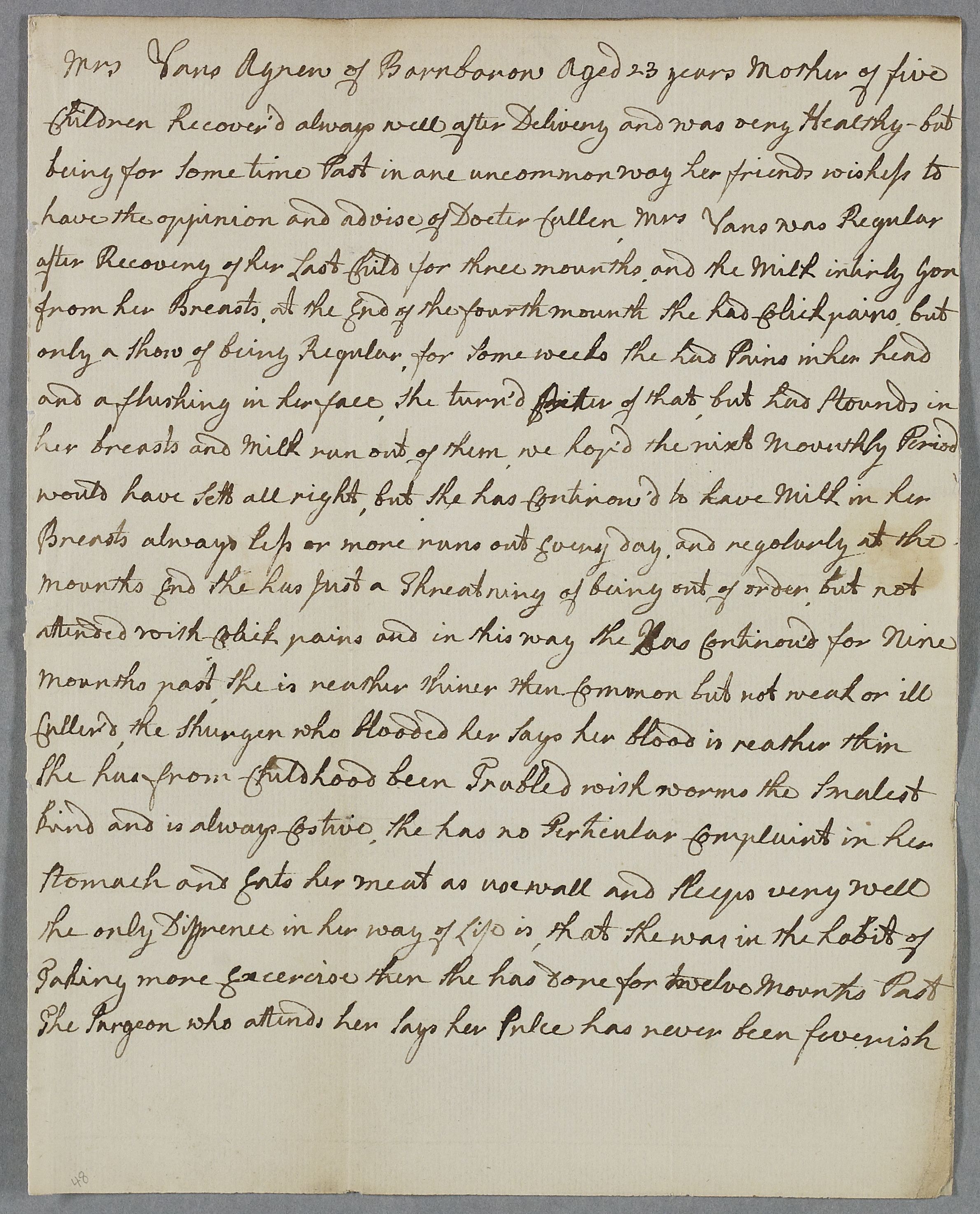 The Cullen Project Id 2434 Case Note Regarding Mrs Vans Agnew